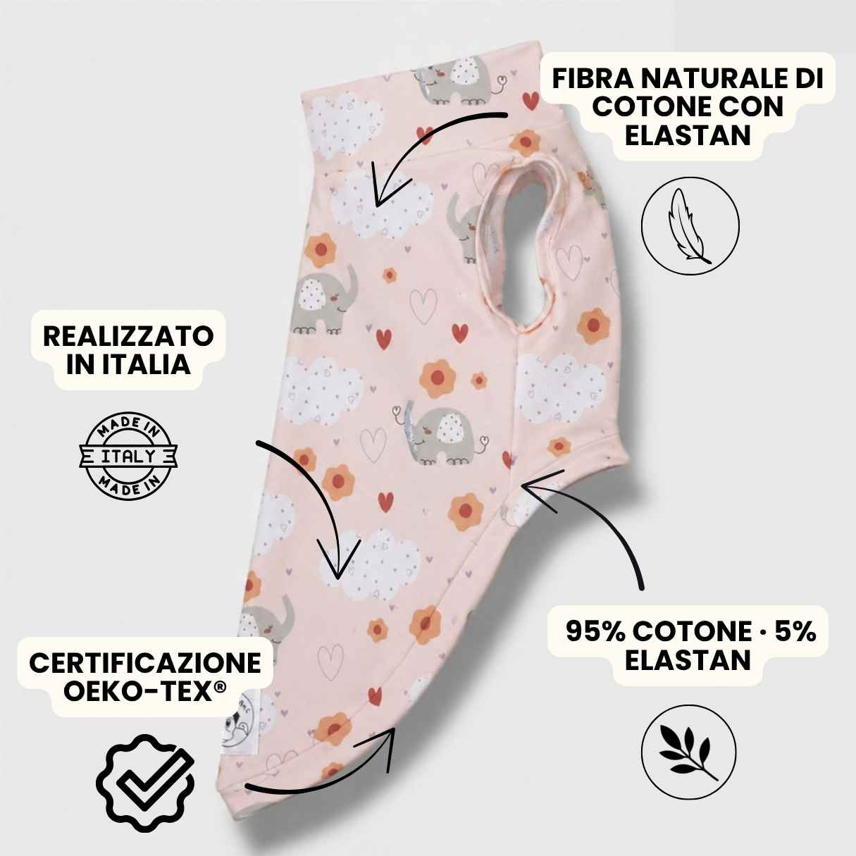 Maglietta Cotone Elefantini