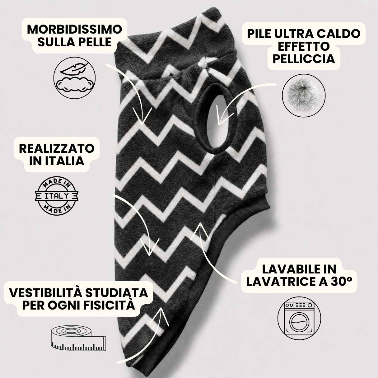 Pile Pelliccia Zig Zag