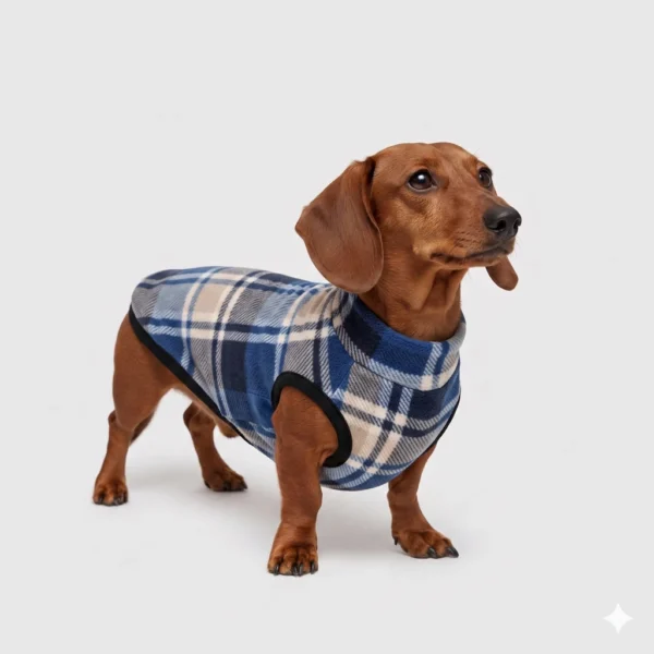 Pile Pelliccia Tartan Blu Beige