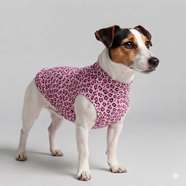 Felpa Cotone Leopard Rosa