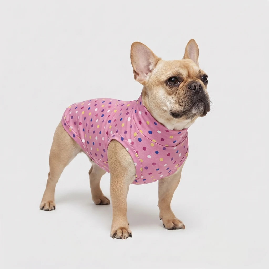 Felpa Cotone Pois Rosa