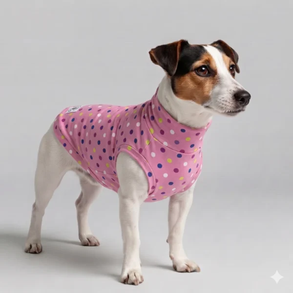 Felpa Cotone Pois Rosa Felpa Cotone Pois Rosa