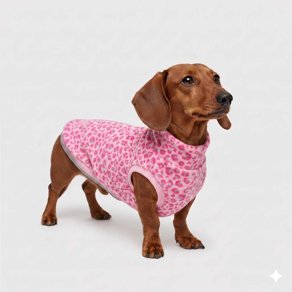 Pile Pelliccia Leopard Rosa