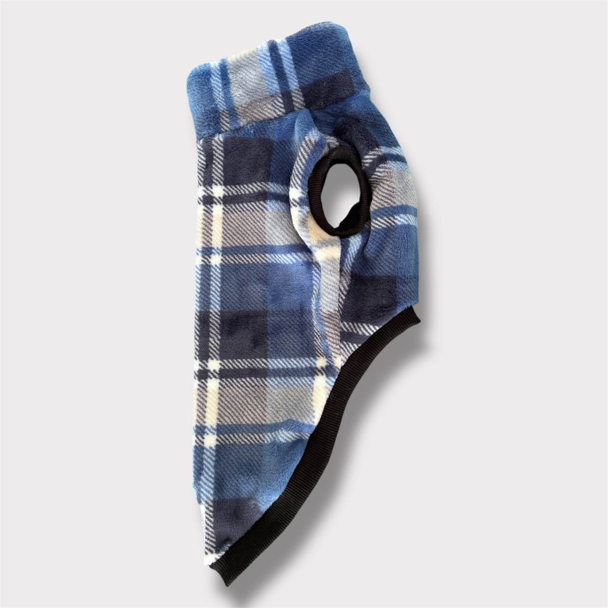 Pile Pelliccia Tartan Blu Beige