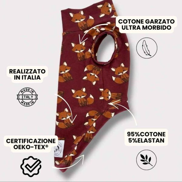 Felpa Cotone Garzato Volpine Felpa Cotone Garzato Volpine