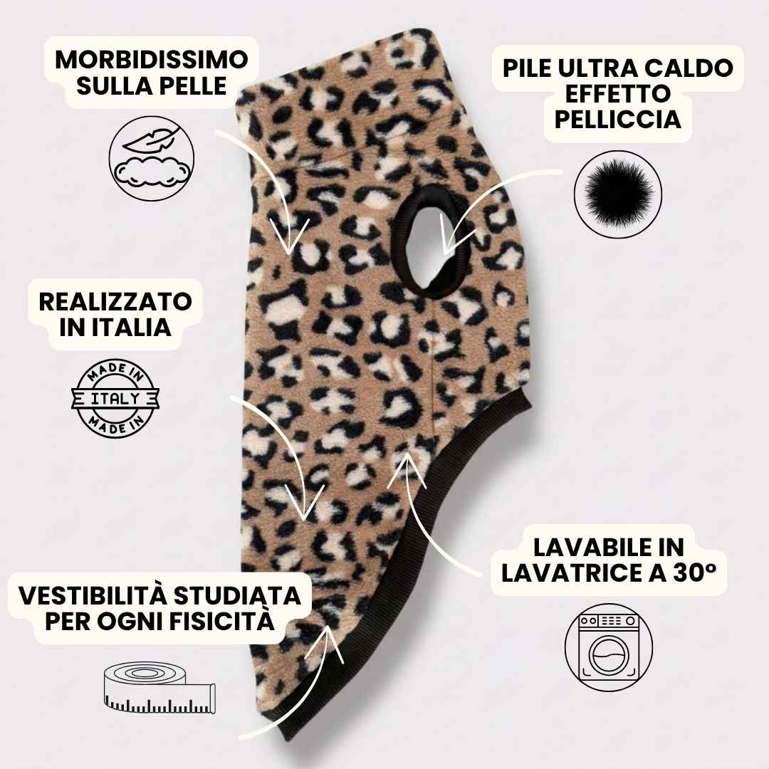 Pile Pelliccia Leopard Beige
