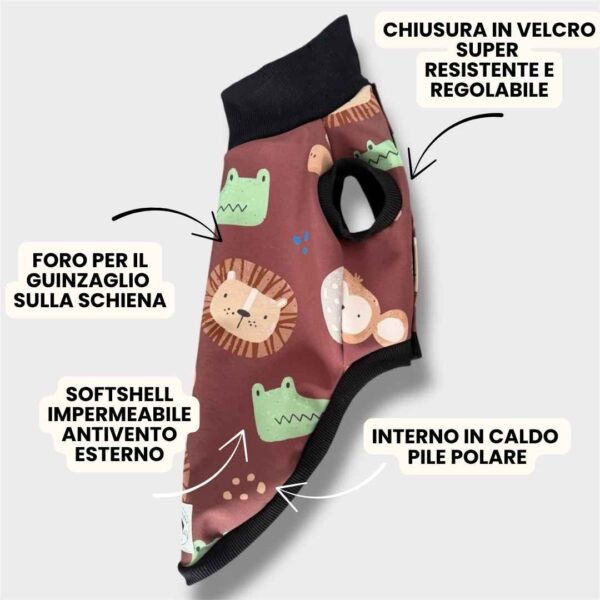 Cappottino Impermeabile con Pile Animaletti Cappottino Impermeabile con Pile Animaletti