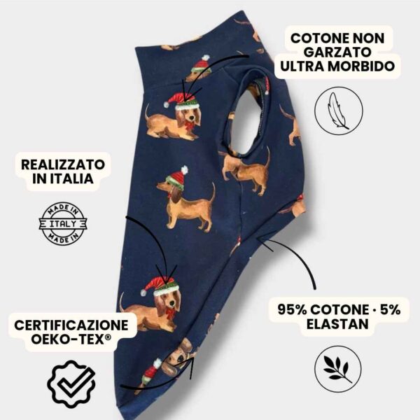 Felpa Cotone Bassotti Natale